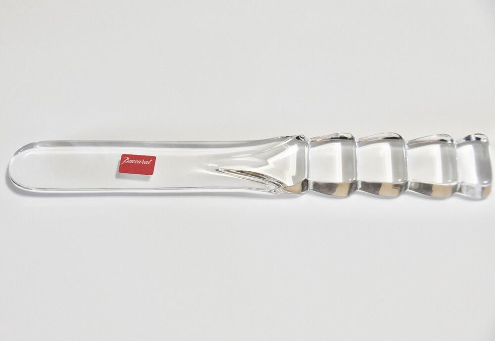 BACCARAT CRYSTAL PAPERWEIGHT ART DECO LETTER OPENER 9" NEW!!!